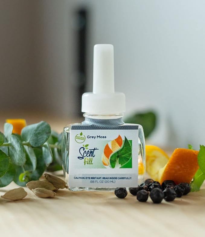 Scent Fill Grey Moss Plug in Air Freshener, 4 Scented Oil Refills