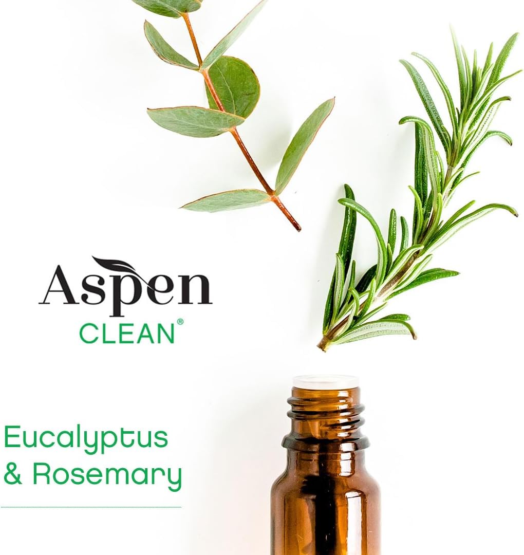 AspenClean Natural Laundry Detergent Eucalyptus & Rosemary - 100% Natural, Organic, HE Liquid Laundry Detergent - Vegan, Cruelty-Free, Biodegradable - Safe for Babies, Pets & Kids - EWG Certified (2