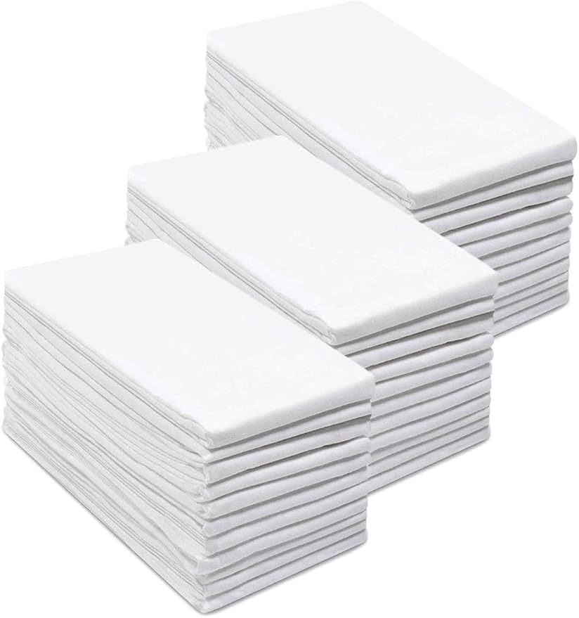 Simpli-Magic 79146 Flour Sack Kitchen Towels, Pack of 12, White