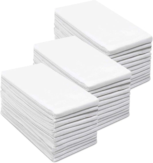 Simpli-Magic 79146 Flour Sack Kitchen Towels, Pack of 12, White