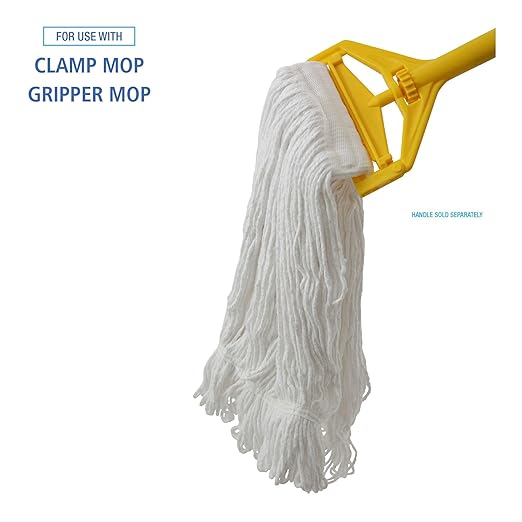 Boardwalk BWK524R Mop Head, Pro Loop Web/Tailband, Premium Saddleback Head, Rayon, 24-oz., White (Case of 12)