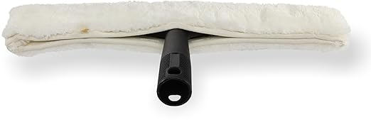 SPARTA Flo-Pac Cleaning Brush Window Washer, Wet Brush with Synthetic Fiber Mitt for Households, Businesses, 14 Inches, Black