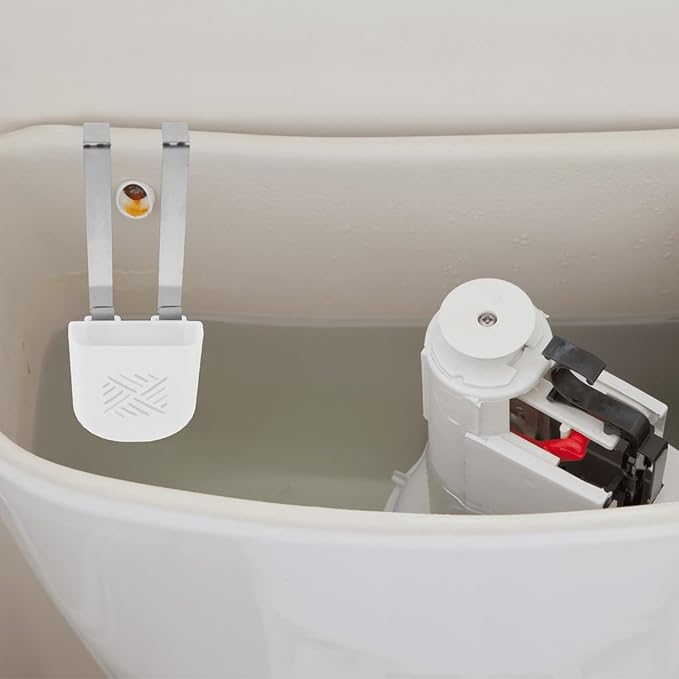 3Pcs Toilet Tank Cleaning Tablet Holder, Bleach Tablet Bracket, Hanging Toilets Bowl Cleaner Carrier for Preventing Dissolved Residue From Polluting Water Tank, Fits Standard-Height Toilet Tanks