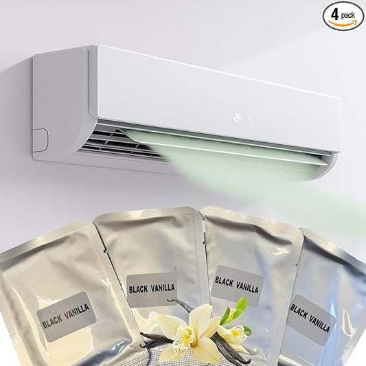 Pack of 4 Vanilla Air Freshener Pads – Long-Lasting Fragrance for Air Conditioner Vents – Easy to Use Scent Diffuser for Home, Office, or Car