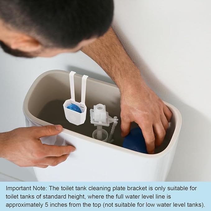 Toilet Tank Cleaning Tablet Holder,Hanging Bowl Cleaning Tablest Bracket,Keeping Tablets from Blocking Hole in Tank,Easy to Install,Fits Most Standard Toilet Tablets Tanks(2pcs)