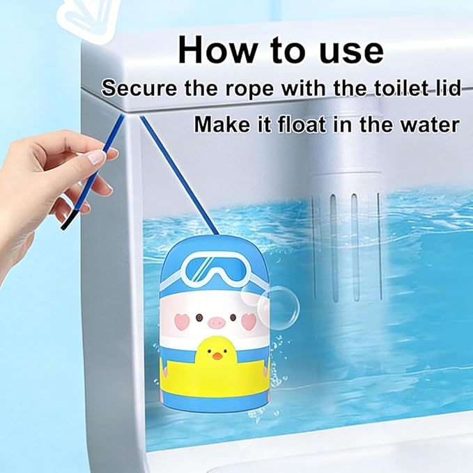 MZQZM Toilet Bowl Cleaner, 3 Pack Automatic Toilet Cleaner Bottle, Long-Lasting Deep Cleaning & Deodorized, Blue Ocean Scent