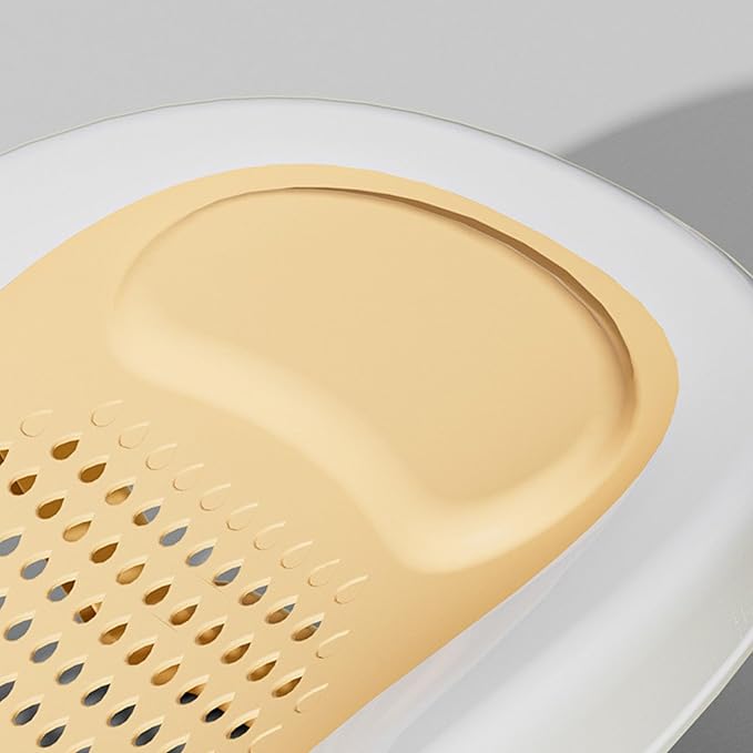 Infant Bath Basin Strong Suction Foldable Quick Drying Bath Rack Ergonomic Designing for Use in Sink Bathtub Hip Washing Tool