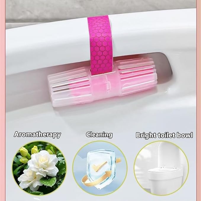 5pcs/set Toilet Bowl Scent Stick, Natural Fresh Aroma Toilet Bowl Cleaner, Dense Foam, Toilet Fragrance Stick Placed at Outlet, 5 Pack/set Last for 2 Month, Automatic Toilet Bowl Cleaner