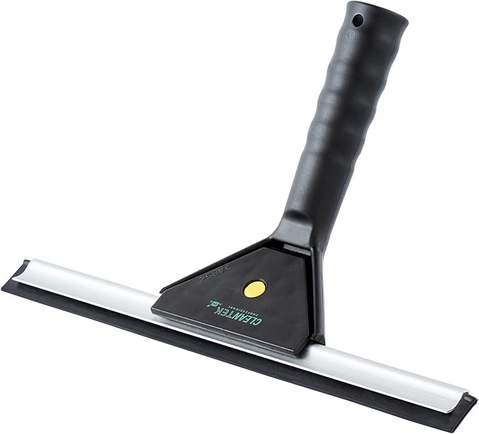 Restaurantware-Clean Tek Professional 9.84 Inch Window Squeegee, 1 Window Cleaning Squeegee with Rubber Blade - All-Purpose, for Mirror Or Glass Door, Black Plastic Wiper with Aluminum Frame