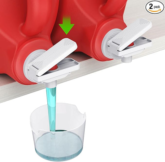 KMOUANTS [2 Pack] Laundry Detergent dispenser Nozzle Switch Holder, Upgraded Nozzles Switch Easily，detergent and softener accessories Fits Most Economic Sized Bottles、laundry room organization