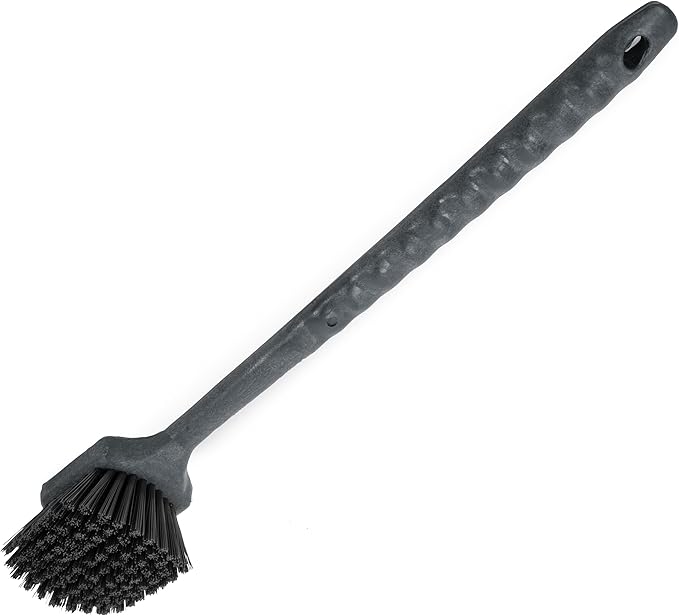 SPARTA 40501EC03 Plastic Large Scrub Brush, Kitchen Brush, Utility Brush With Long Handle For Cleaning, 20 Inches, Black