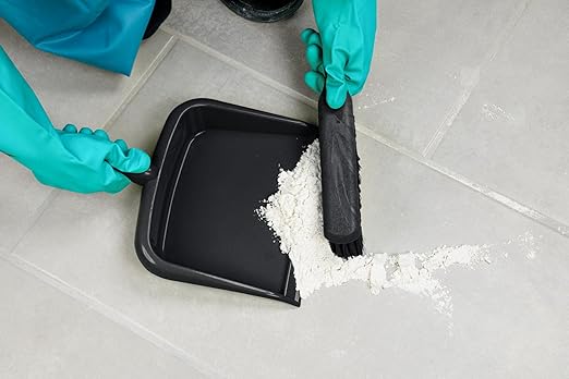 SPARTA Handheld Dustpan with Handle, Cleaning Essentials for Home and Commercial Use, 10", Black