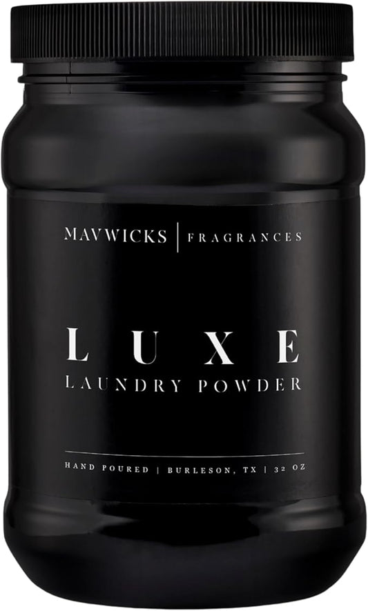 Mavwicks - Luxury Laundry Detergent Powder (Luxe) 32 Oz – Concentrated for Tough Stains and Odors, For All Washing machine types – Gentle on Fabrics