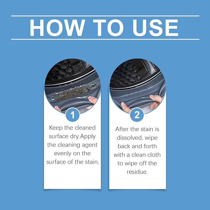 Dirt Stains Remover Gel, Mold-Stain Remover Gel for Washing Machine Bathroom,Front Loader Rubber Grout Cleaner Home Stain Low Odor Removal Gels for Bathroom and Floor Tile,Household Cleaner Gels-100ML