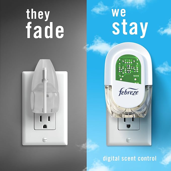 Febreze Plug In Air Freshener,Odor-Fighting Scented Oil Refill,Tropical Blend Scent,2 Refill,(Pack of 2)