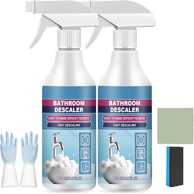 120 ml/4 fl oz Bathroom Descaler Foam Cleaner Spray - Bathroom Foam Cleaner Spray (2Pcs)