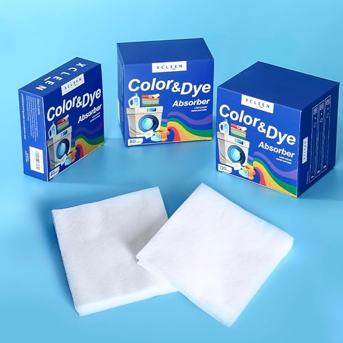 Xcleen Color Dye Trapping for Laundry 180 Count, Fragrance Free Dye Catcher Laundry Sheets, Prevent Clothes from Smearing, Color trapping Sheets for Home Apartment or School