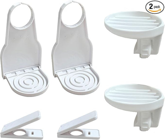 2 Sets Laundry Detergent Dispenser Cup Holder, Laundry Detergent Cup Holder with Drain, Holder Compatible with Tide, Arm Hammer, Xtra, All, Purex, Persil