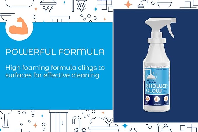 ShowerGlow Foaming Restroom Cleaner, Ready-To-Use, Non-Corrosive, 1 Quart (3-Pack)