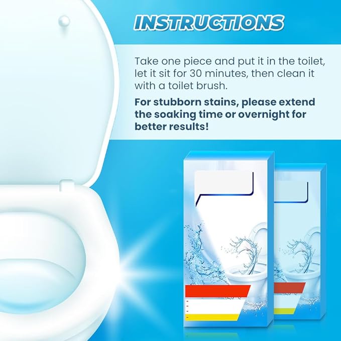 Toilet Bowl Cleaner Tablets, 2026 New Drop-In Cleaner for Freshness, Deodorizing & Stain Removal (24 Pack)