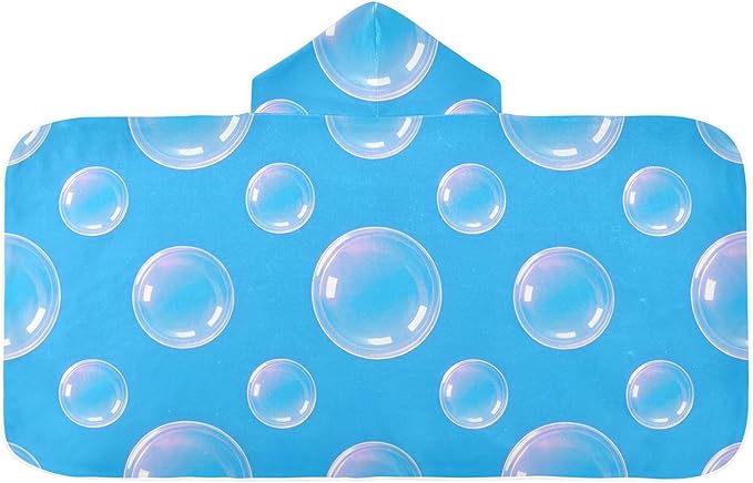 SUABO Kids' Bath Towels Bubble Hooded Towels for Boys Girls,Toddler Towels Multi-Purpose for Beach,Pool and Bathroom,23.5" x 50", Soft and Highly Absorbent