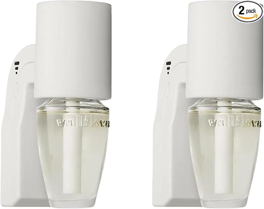 Bath & Body Works Wallflowers Fragrance Plug, White Scent Control, Plug-In Air Freshener Device with 3 Intensity Levels for Bedrooms, Bathrooms & Living Spaces - 2 Pack