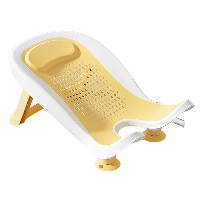 Infant Bath Basin Strong Suction Foldable Quick Drying Bath Rack Ergonomic Designing for Use in Sink Bathtub Hip Washing Tool