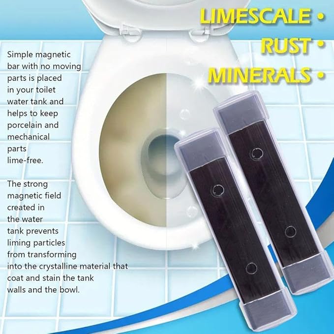 Toilet Magnets for Tank, Long Lasting Magnetic Tank Cleaner, No Chemicals No Staining Cleaning Supplies, for Household Bathroom (2PCS)