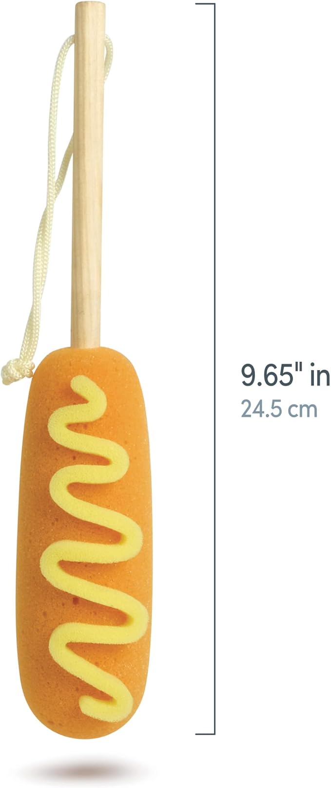 Genuine Fred Bottle Bites Corn Dog Bottle Brush Long-Handle Sponge, Fun and Unique Design, Gift-Ready Packaging