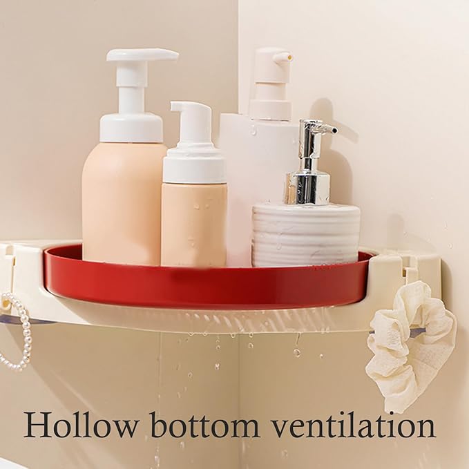 Rotating Wall Shelf with Drainage Systems Easy Installation Multiple Room Storage Organizers Sturdy Construction Drillless Rotating Shelf