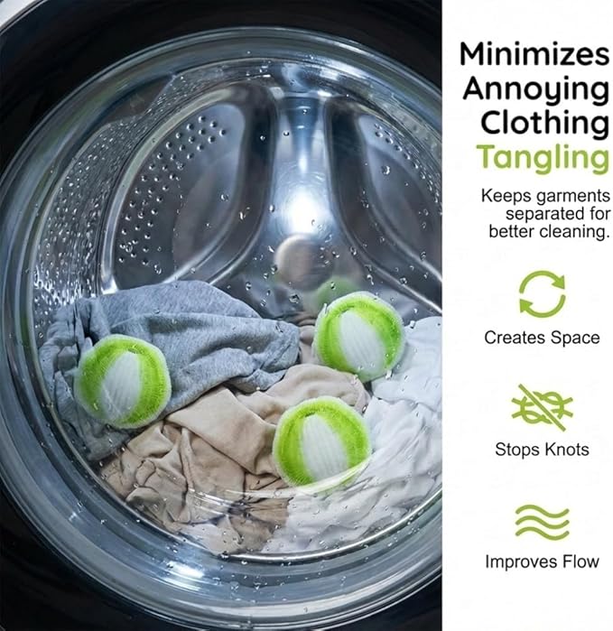 Pet Hair Remover for Laundry, 2026 Reusable Dog & Cat Hair Remover, Efficient Debris, Hair Cleaner, Pet Hair Catcher for Clothes, Bedding, Washing Machine Hair Catcher (Green 4pcs)