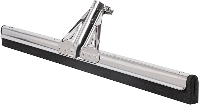 Restaurantware-RW Clean 21.5 Inch Floor Squeegee, 1 Heavy-Duty Squeegee Head Replacement - Handle Sold Separately, Large, Stainless Steel Garage Squeegee, Foam Blade, For All Types Of Floors