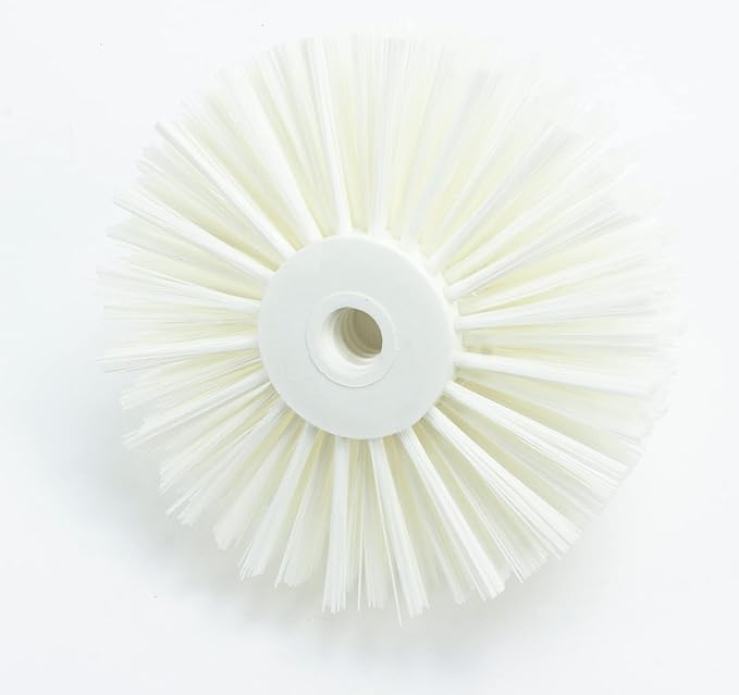 SPARTA Industrial Tank Brush Head Pipe Brush Head, Drain Brush with 3/4" Thread Hole (Handle Not Included) for Commercial Use, Plastic, 7 x 5.7 Inches, White (Pack of 2)