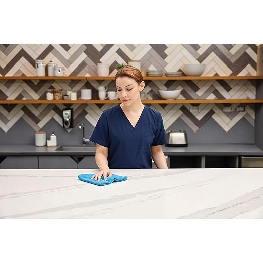Rubbermaid Commercial Products HYGEN r-40 Recycled Microfiber Cloths, 16"" X 16"" Blue, 24-Pack, Durable, Lint-Free, Wet-Dry Cleaning for Home, Applianes, Cars, Custodial Spaces, Housekeeping, Glass