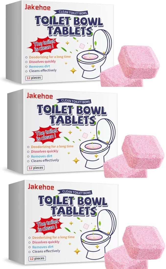 Toilet Bowl Cleaning Tablets, 36 Pieces, Quick Dissolving, Long-Lasting Deodorizer (3)