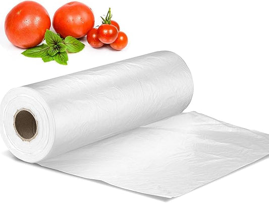 12" X 16" Plastic Produce Bag on a Roll, Bread and Grocery Clear Bag, 350 Bags/Roll, Total 20 Rolls