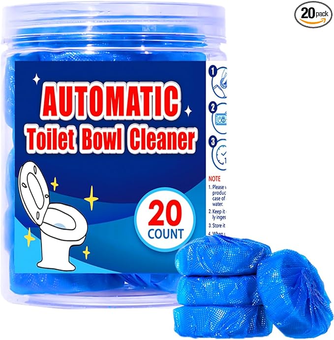 coldchill 20 Pcs Toilet Bowl Cleaners, Long-Lasting Toilet Bowl Cleaner Tablets with Sustained-Release Technology Against Tough Stains, Automatic Toilet Cleaner for Deodorizing & Descaling