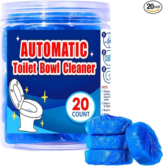 coldchill 20 Pcs Toilet Bowl Cleaners, Long-Lasting Toilet Bowl Cleaner Tablets with Sustained-Release Technology Against Tough Stains, Automatic Toilet Cleaner for Deodorizing & Descaling