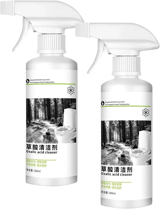 Oxalic Acid Powerful Stain Cleaner, Highly Effective Oxalic Acid Toilet Cleaner, 300ml Multi-purpose Stain Removal Cleaning Spray for Floor Countertop and Toilet (2)