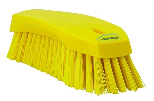 Vikan 38906 Brush,Scrub,Stiff,8",PP/PBT,Yellow