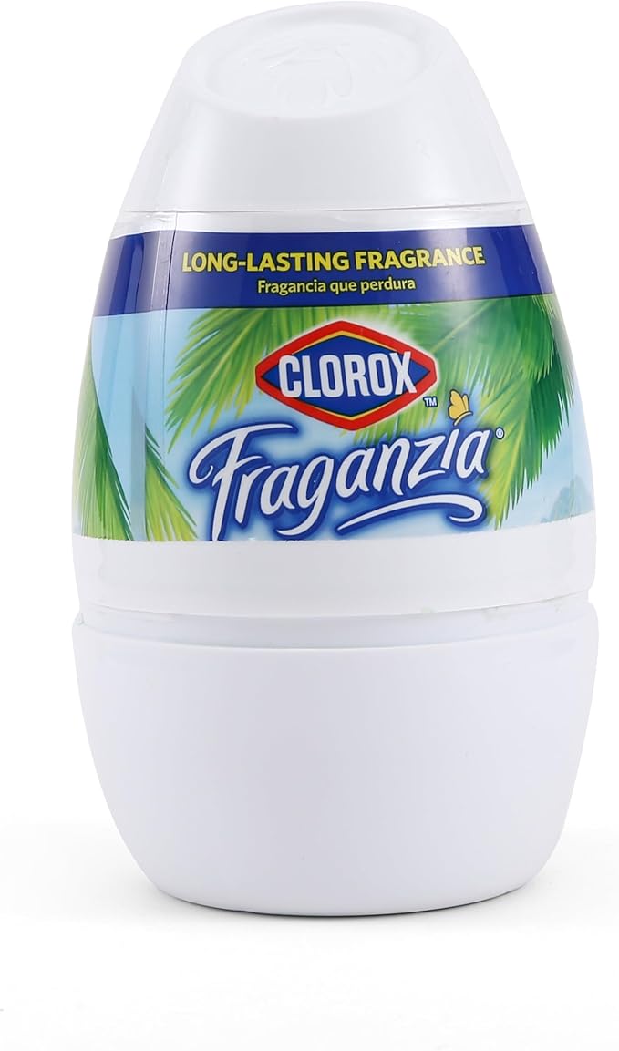 Clorox Fraganzia Gel Air Freshener Cone, Island Orchid Scent - No-Plug, Battery-Free Air Freshener for Small Rooms, Closets, Kitchens, Bathrooms, Offices and More, 6 Ounce