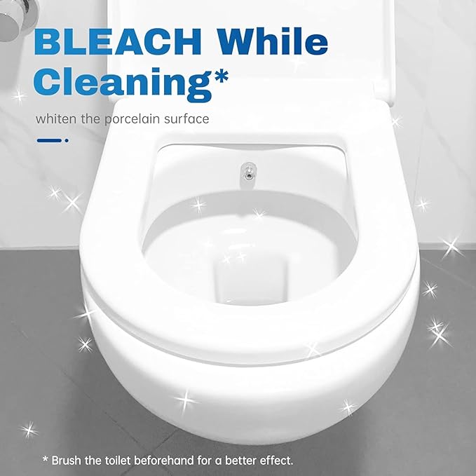 Toilet Bowl Cleaner Tablets - 36 PCS Automatic Bleach Toilet Cleaner Tablets, Slow-Releasing Deodorizing & Descaling, Powerful Bathroom Tank Cleaner