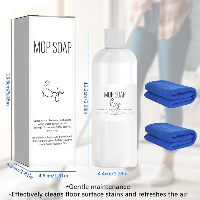 Compensai Mop Soap for Floor Cleaning,R and W Mop Soaps,Mavwicks Mop Soap,Mop Soaps Scented,Multisurface Bathroom & Kitchen Cleaner Supplies(1Pcs)