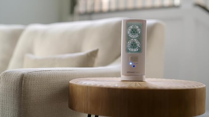 ScentDream Cordless Electric Air Freshener Starter Kit – Rechargeable, 180-Degree Oscillation, Non-Toxic Aroma Pods, Remote Control, 4 Scent Refill Pads, 120-Day Supply – Great Housewarming Gift Idea