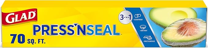 Glad Press'N Seal Food Plastic Wrap, 70 Square Foot Roll (Package May Vary)