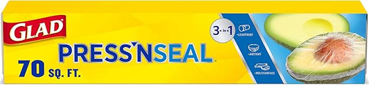 Glad Press'N Seal Food Plastic Wrap, 70 Square Foot Roll (Package May Vary)