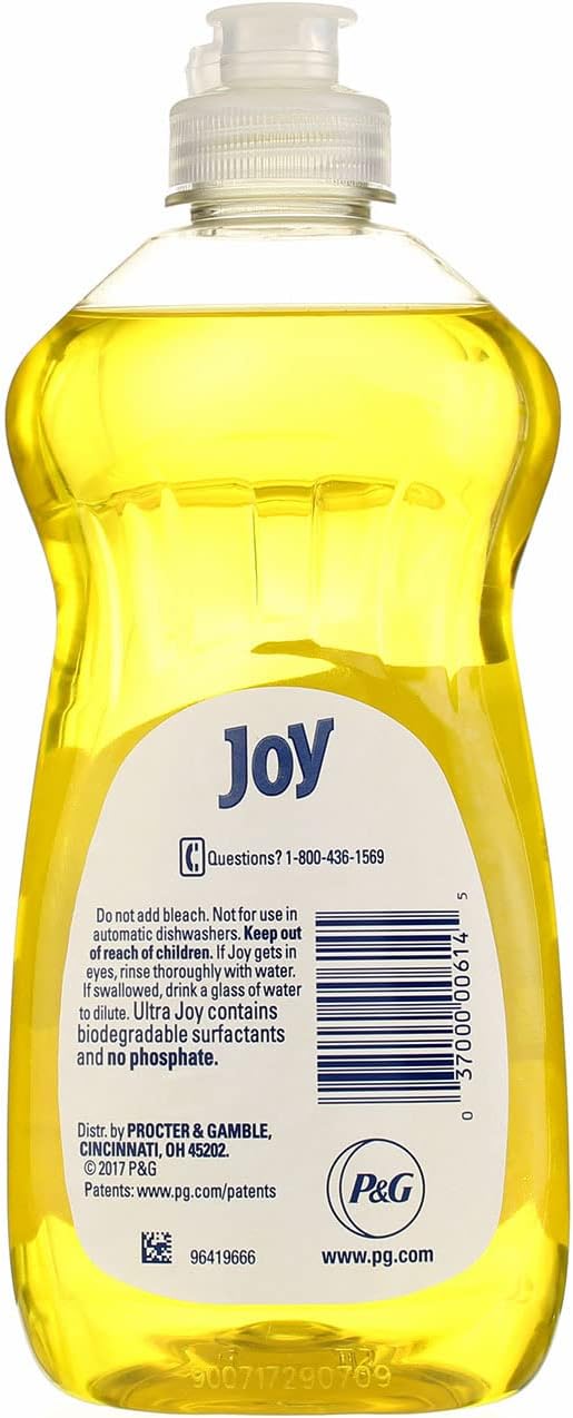 Joy Ultra Dishwashing Liquid, Lemon Scent, 12.6 Ounce (Pack of 25)