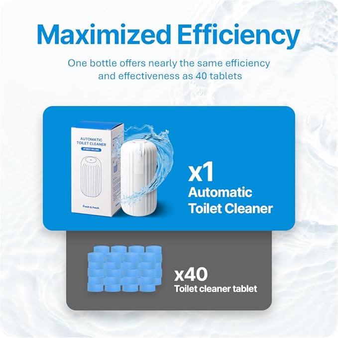 Fresh & Fresh Automatic Toilet Bowl Cleaners (Forest Green) - 10 Bottles(UPTO 2500 FLUSHES/Bottle), Commercial and Residential Toilet Cleaner 3-4 MONTH Lasting Toilet Bowl Cleaner Bottle