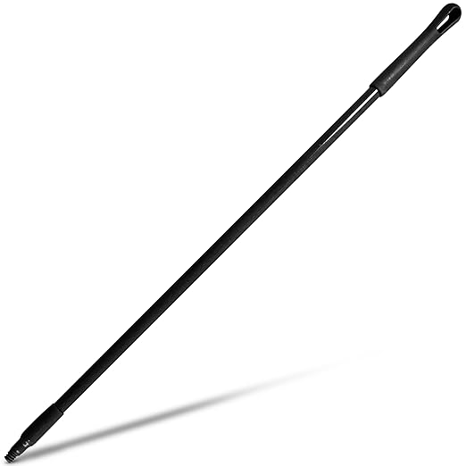 SPARTA 41225EC03 Fiberglass Broom Handle, Mop Handle, Replacement Handle With Acme Threaded Tip For Commercial Cleaning, 48 Inches, Black, (Pack of 12)
