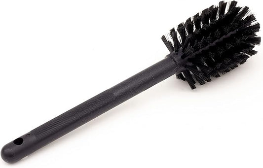 SPARTA 12 Inch Bottle Brush with Polyester Bristles and Plastic Handle, Color Coded, Large Round Head Cleaner for Bottles Jars and Food Service Equipment, Black